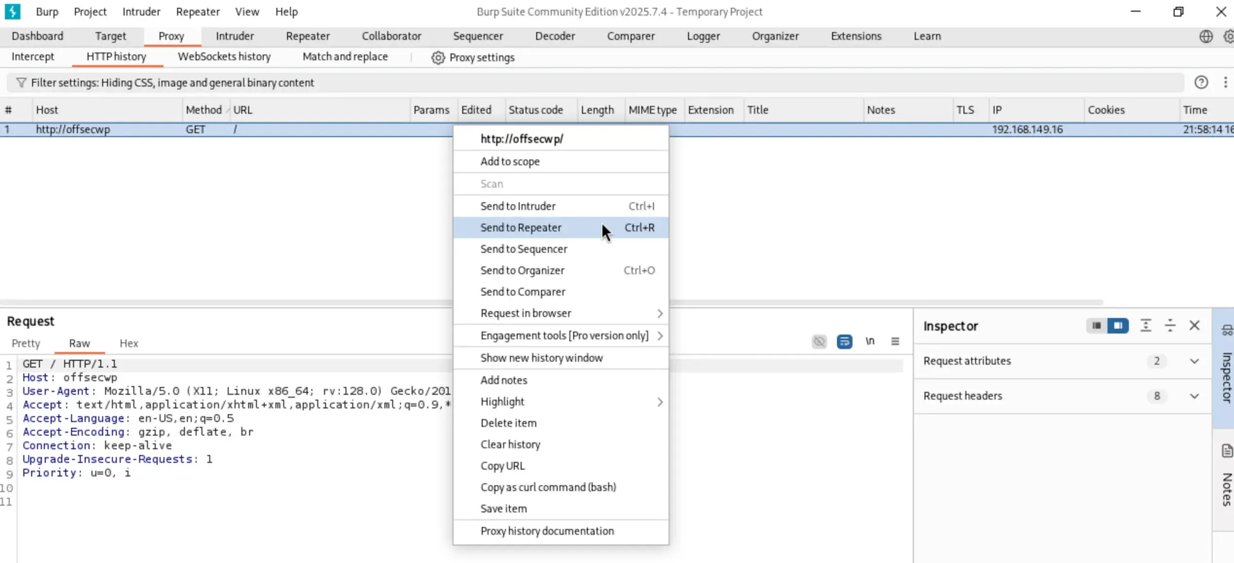 Forwarding-the-request-to-the-Repeater