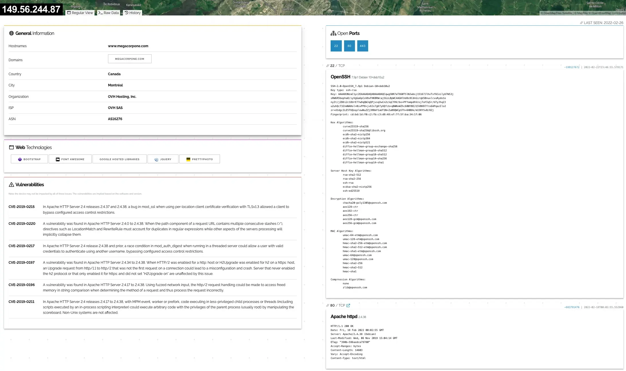 Shodan-Host-Summary