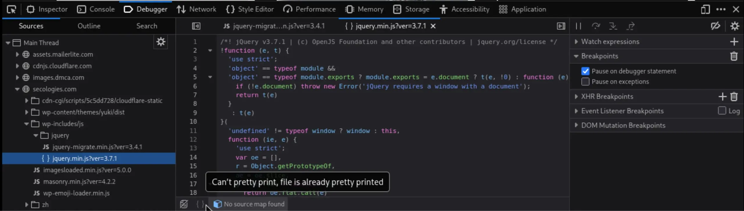 debugger-pretty