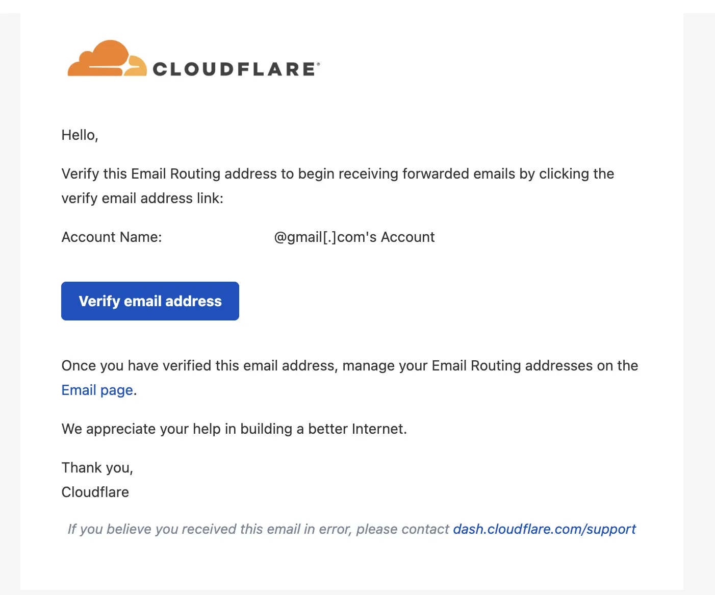 Cloudflare-Email-Routing-Verify