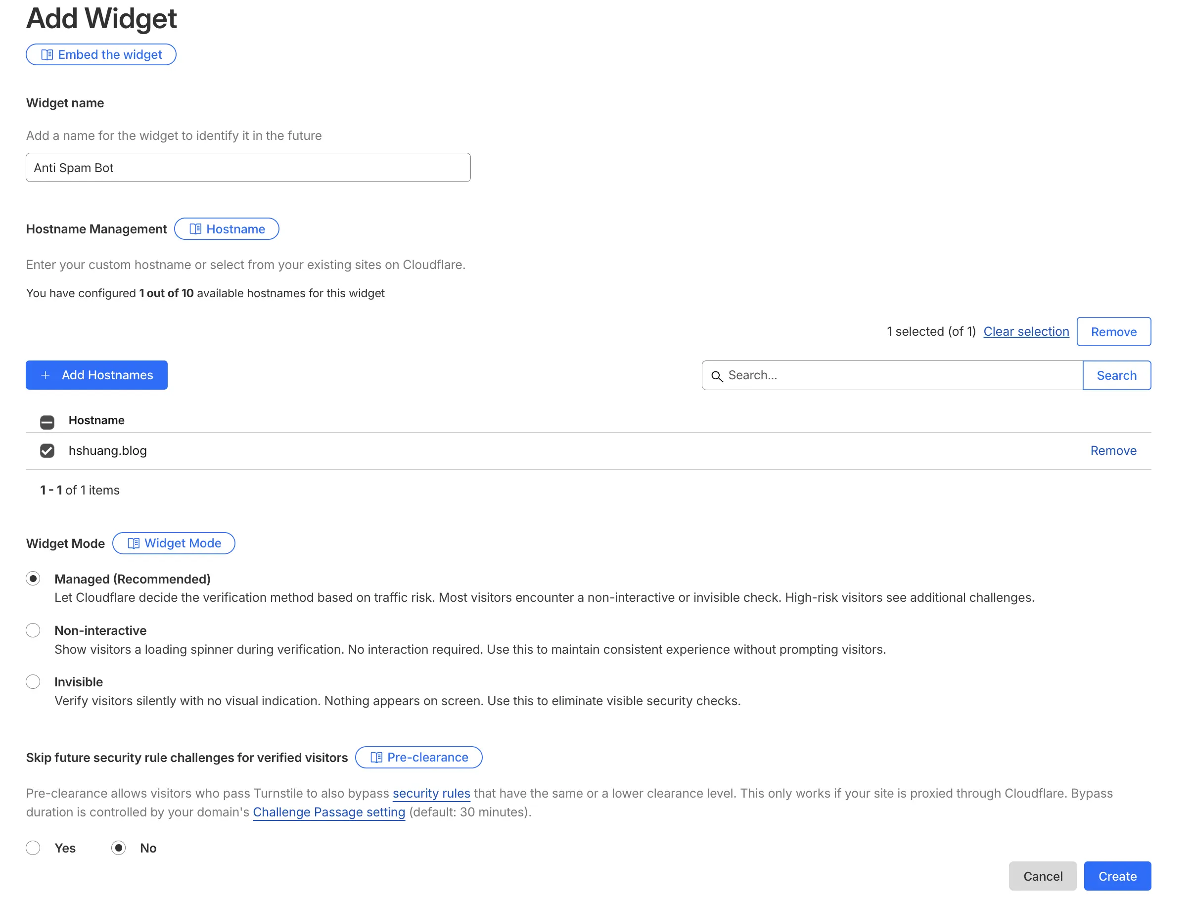 TurnstileWidgetSetting